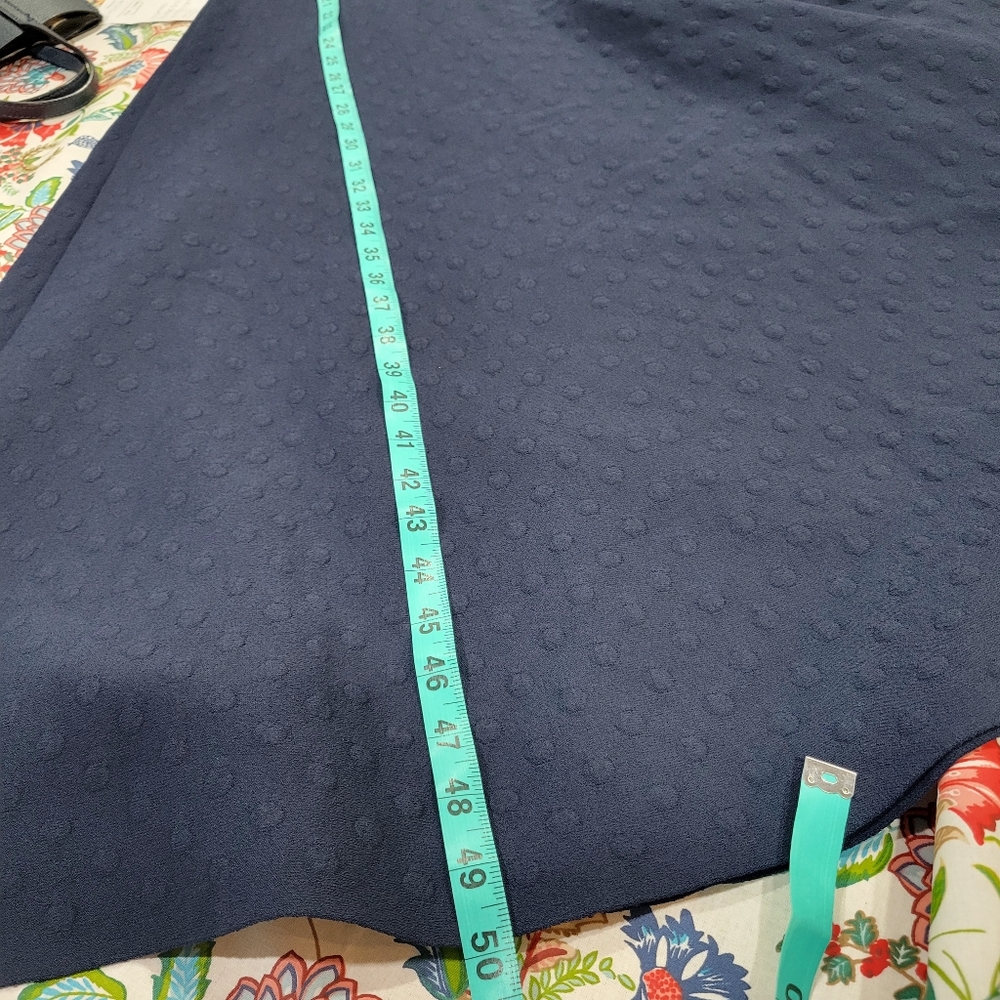 Akris punto Knit Jacquard Midi-Dress Size 16 Navy - Picture 11 of 14